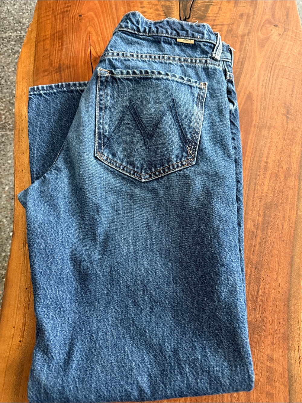 MOTHER denim the ditched zip flood
